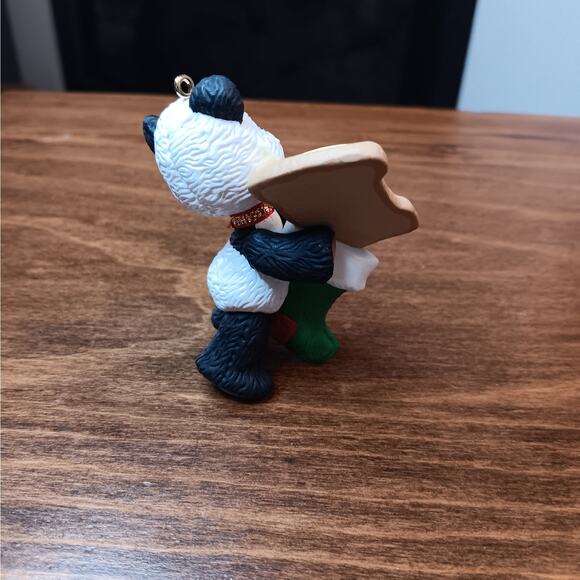 2 for $12 Hallmark Child's Fourth Christmas Panda Ornament Dated 1998 - Picture 3 of 5